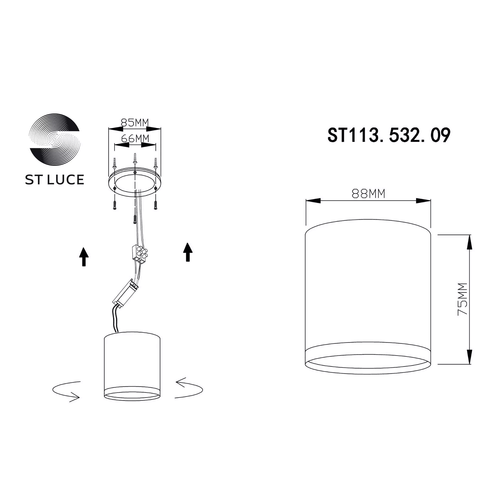 Точечный накладной светильник ST LUCE RENE ST113.532.09