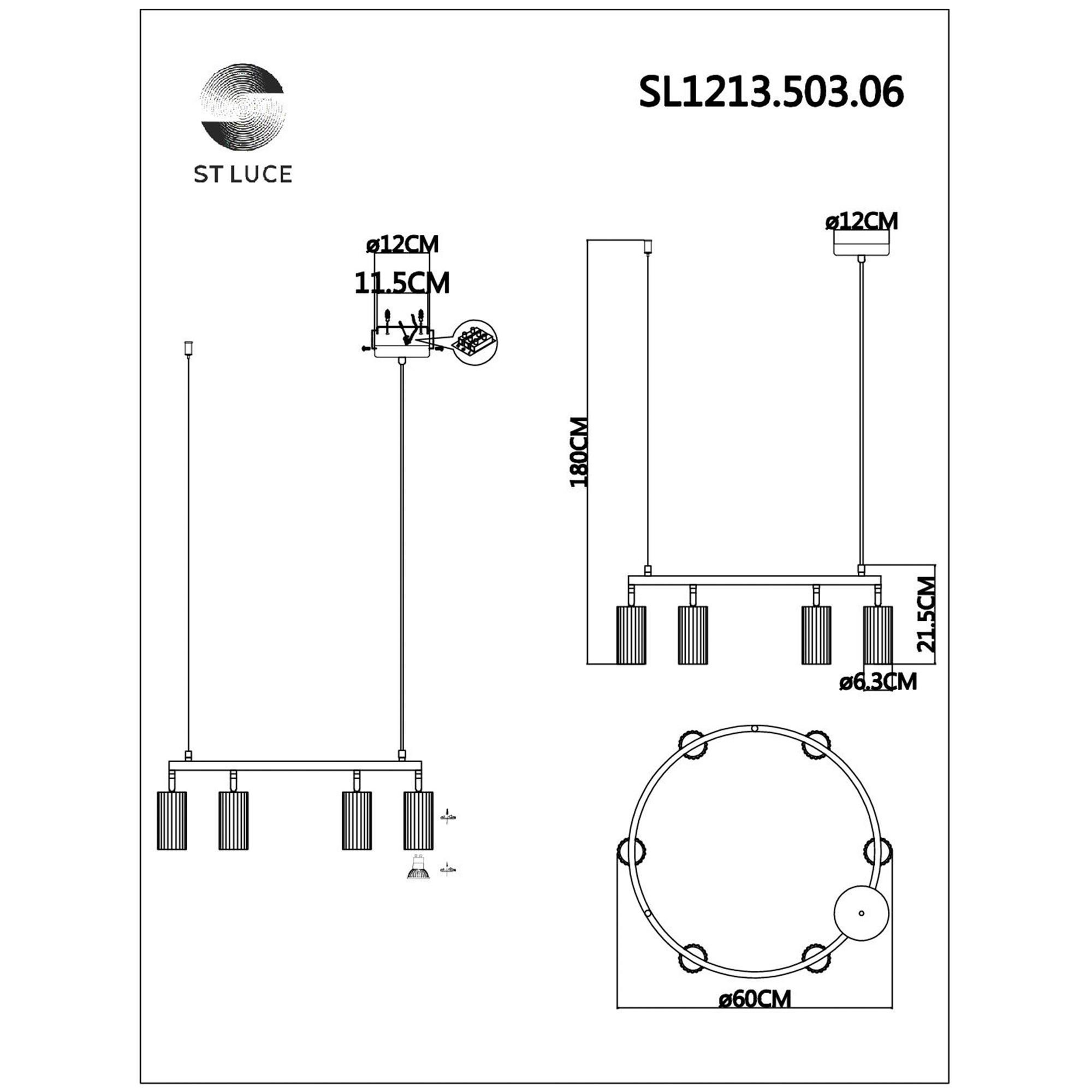 Подвесная люстра ST LUCE KENDO SL1213.503.06