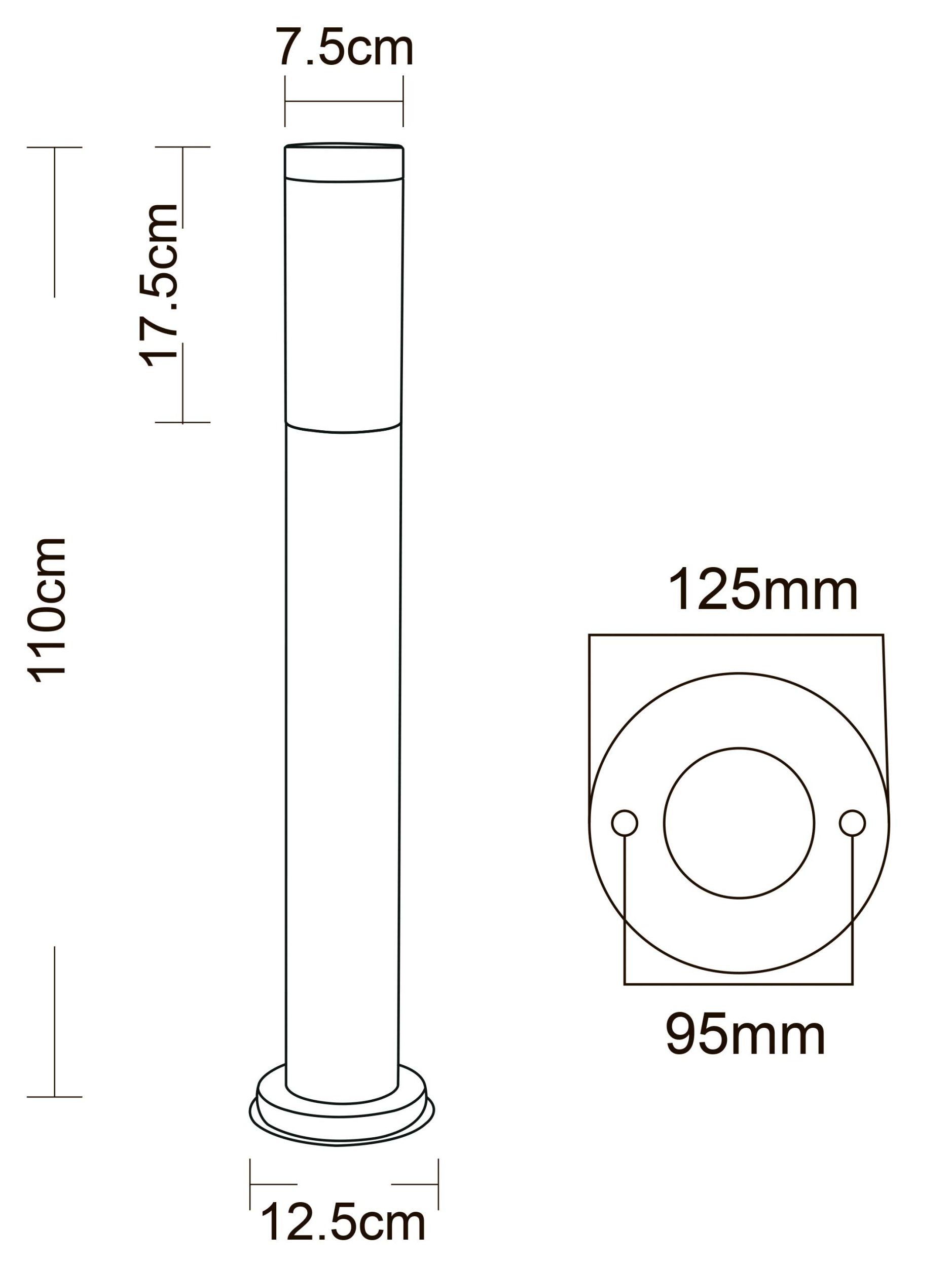 Уличный столб Arte Lamp SALIRE A3157PA-1SS