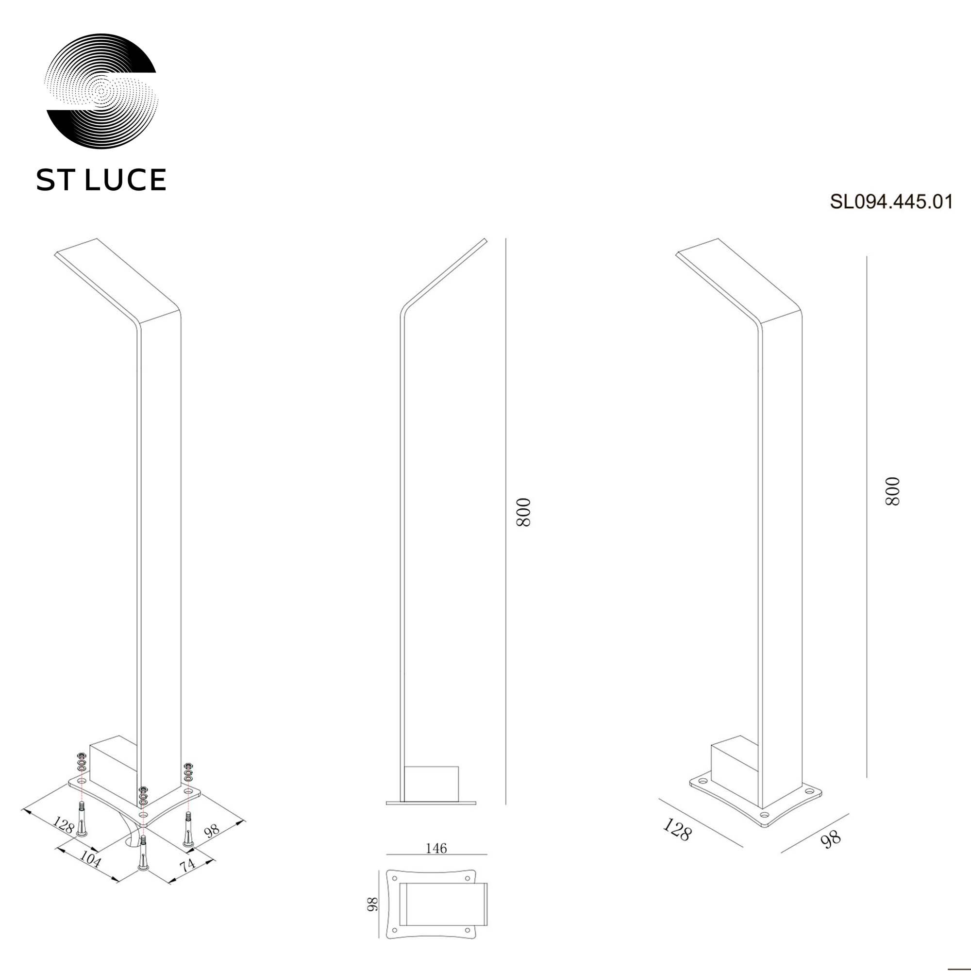 Садово-парковый светильник ST LUCE ANSA SL094.445.01