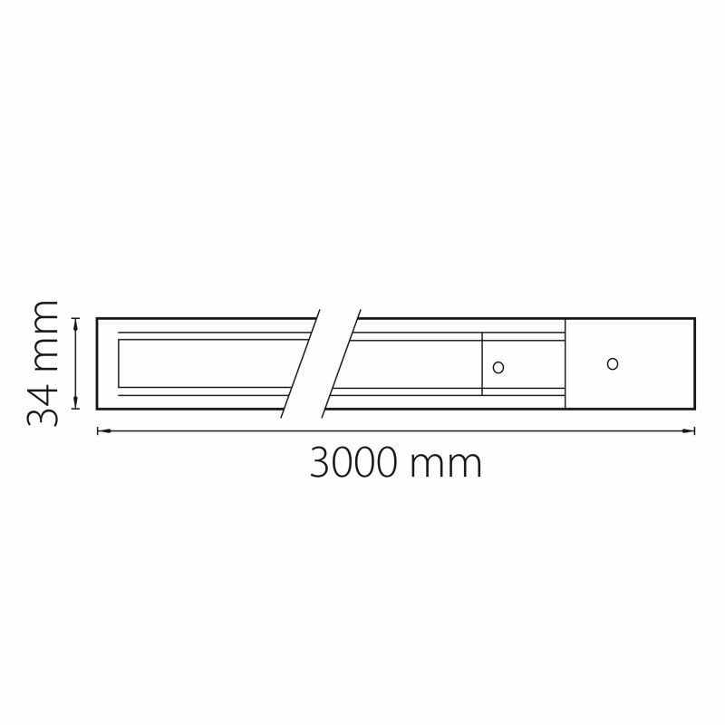 Шинопровод Lightstar Track 1 black 502038