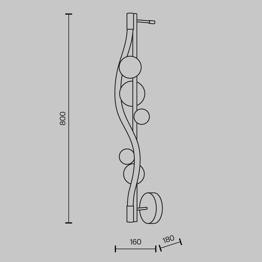 Бра Maytoni Oasis MOD289WL-L18BS3K