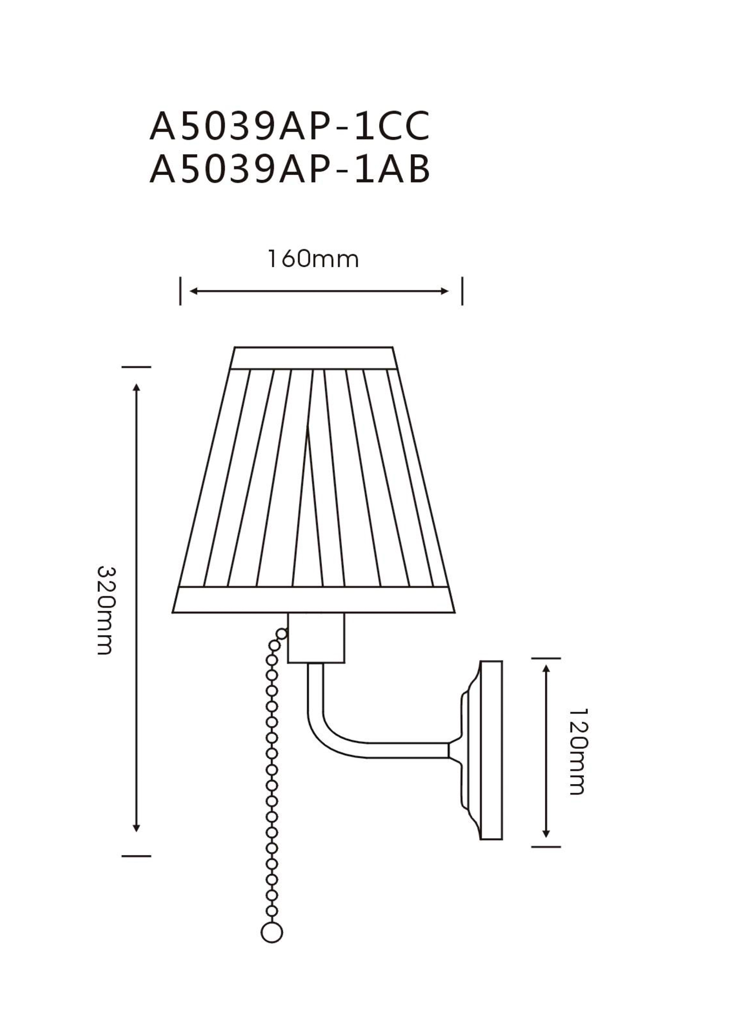 Бра ARTE LAMP MARRIOT A5039AP-1AB