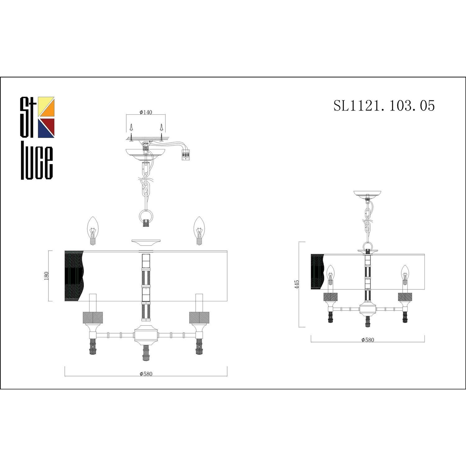 Подвесная люстра ST LUCE OLEO SL1121.103.05