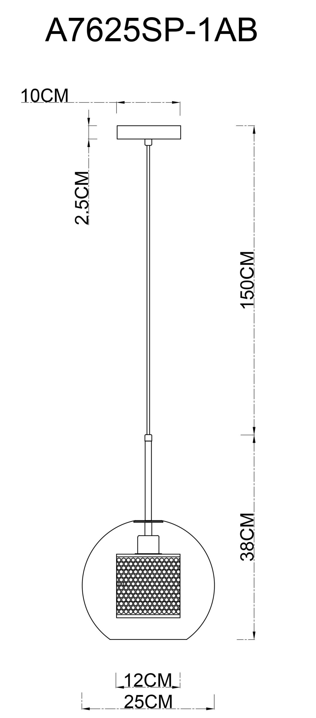 Подвесной светильник Arte Lamp MANCHESTER A7625SP-1AB