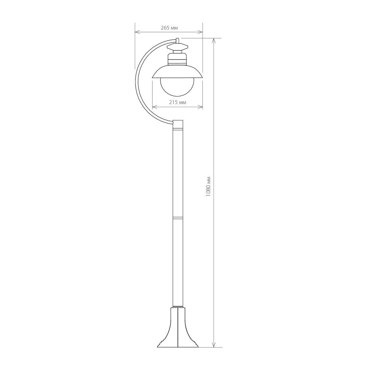 Уличный столб Elektrostandard Talli GL 3002F Черный