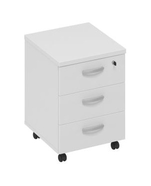 Тумба выкатная 3-ящичная с центральным замком Юнитекс A4 антрацит премиум А4 212 АР