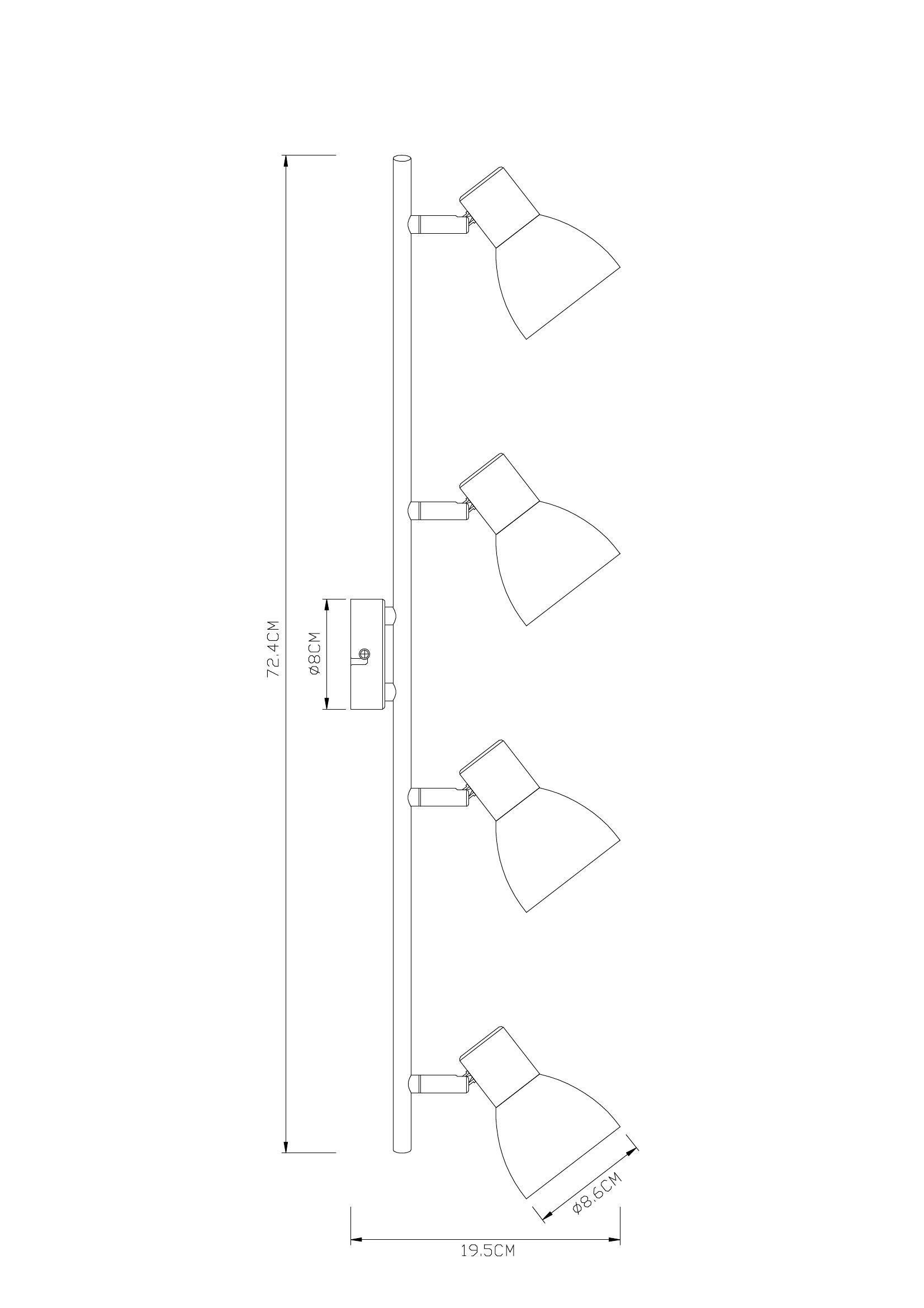 Спот Arte Lamp FALENA A3117PL-4BK