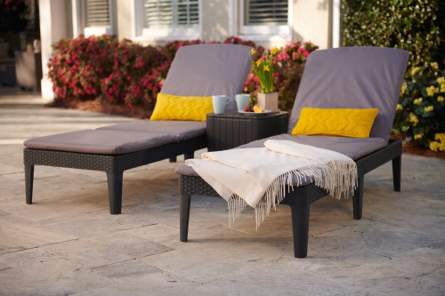 Шезлонг Jaipur Sun lounger (with cushion) Графит