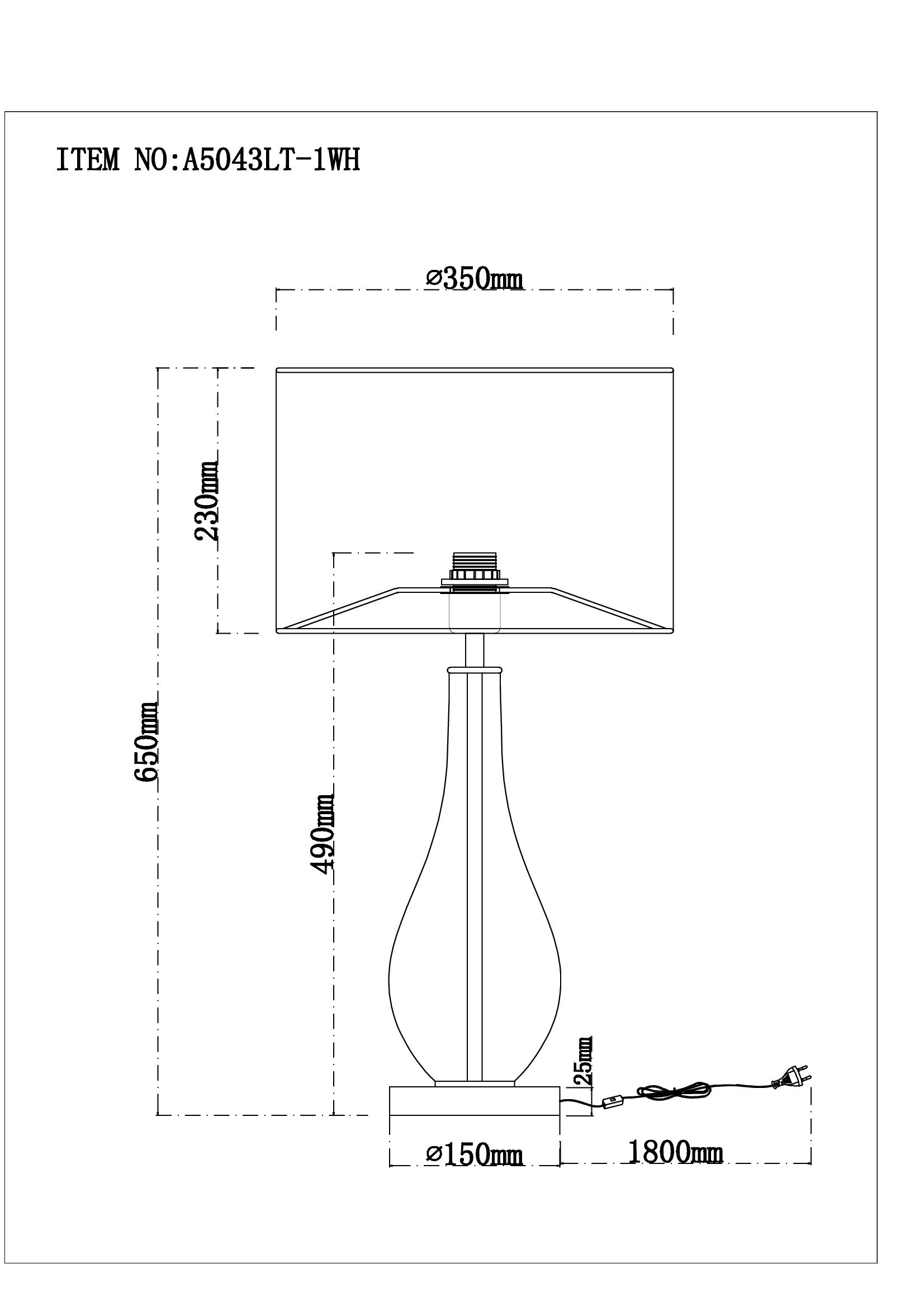 Лампа настольная ARTE LAMP NAOS A5043LT-1WH