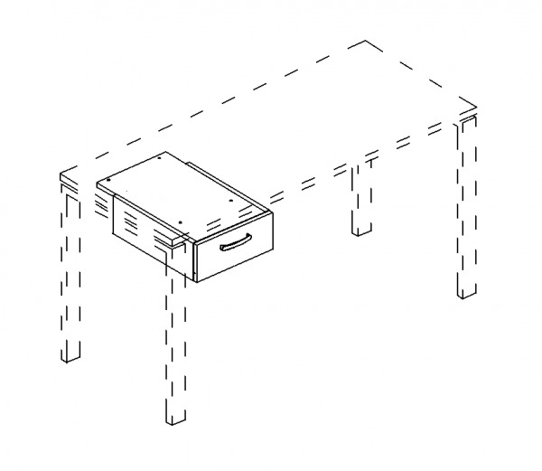 Тумба подвесная 1-ящичная (для стола 60) Юнитекс А4 215