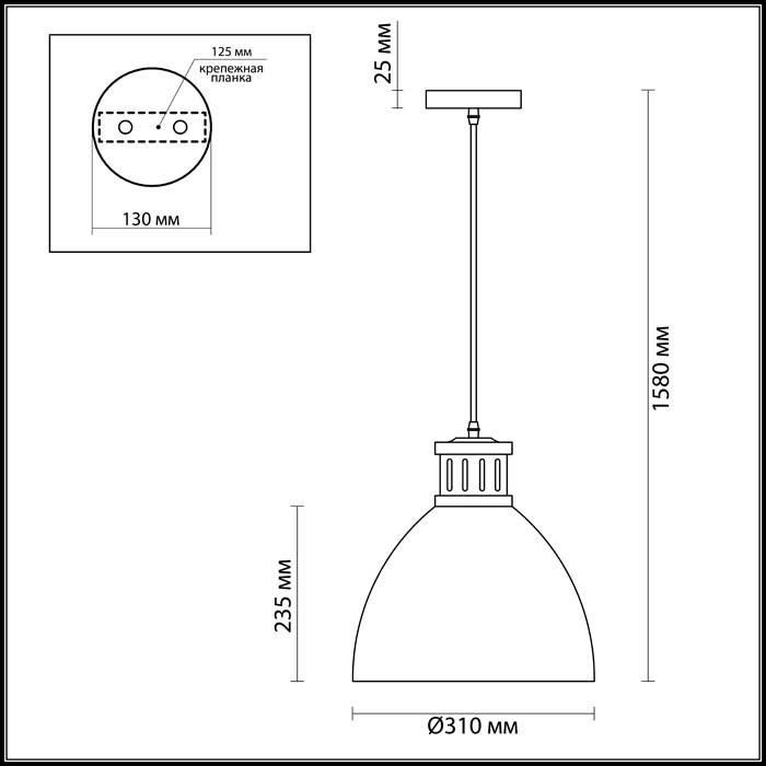 Подвесной светильник Odeon Light VIOLA 3322/1