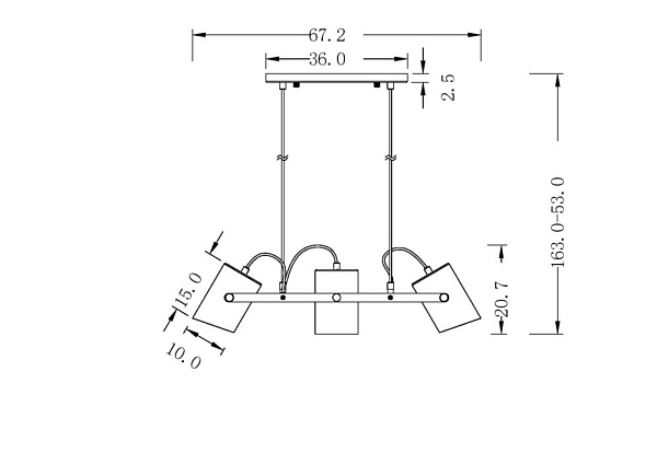 Подвесной светильник Freya Elori FR4005PL-03WB