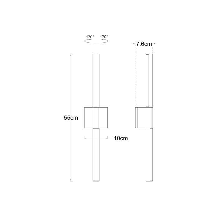 Уличный настенный светильник ARTE LAMP CALAMARO A5191AL-2BK