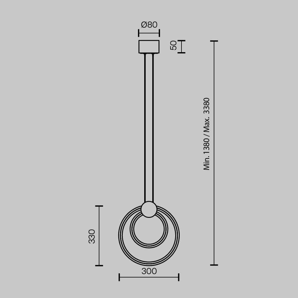 Подвесной светильник Maytoni Link MOD357PL-L14BS3K