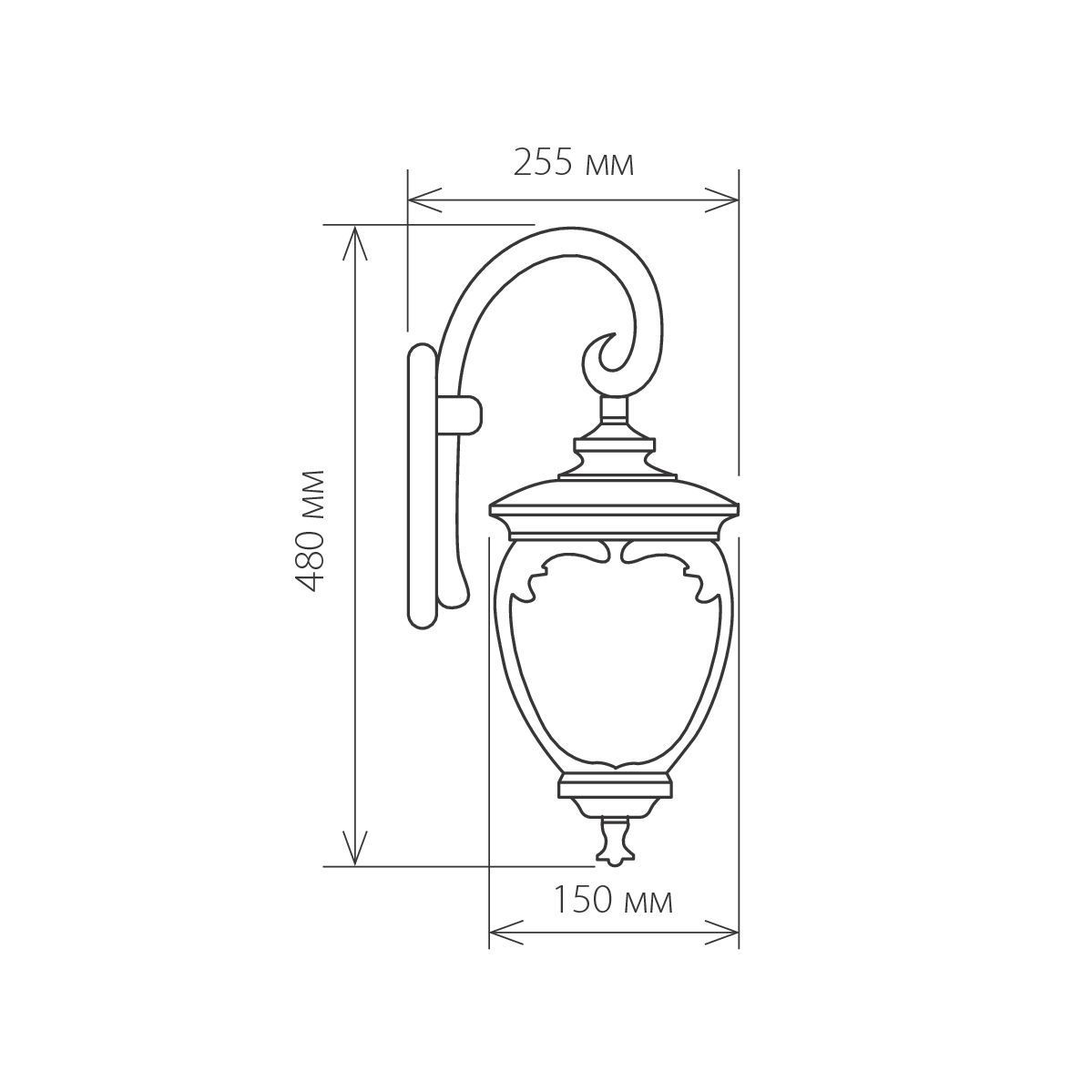 Уличный настенный светильник Elektrostandard Andromeda GLYF-8024D Золото