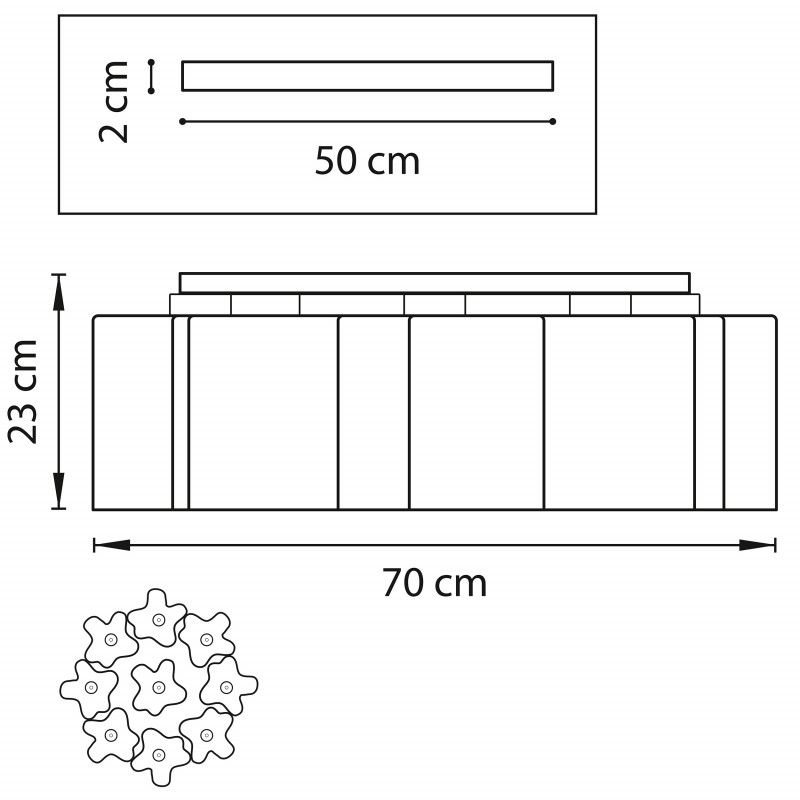 Накладная люстра Lightstar Nubi 802077