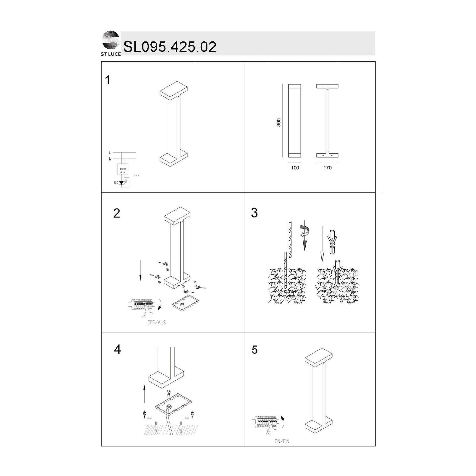 Уличный столб ST LUCE DISTESA SL095.425.02