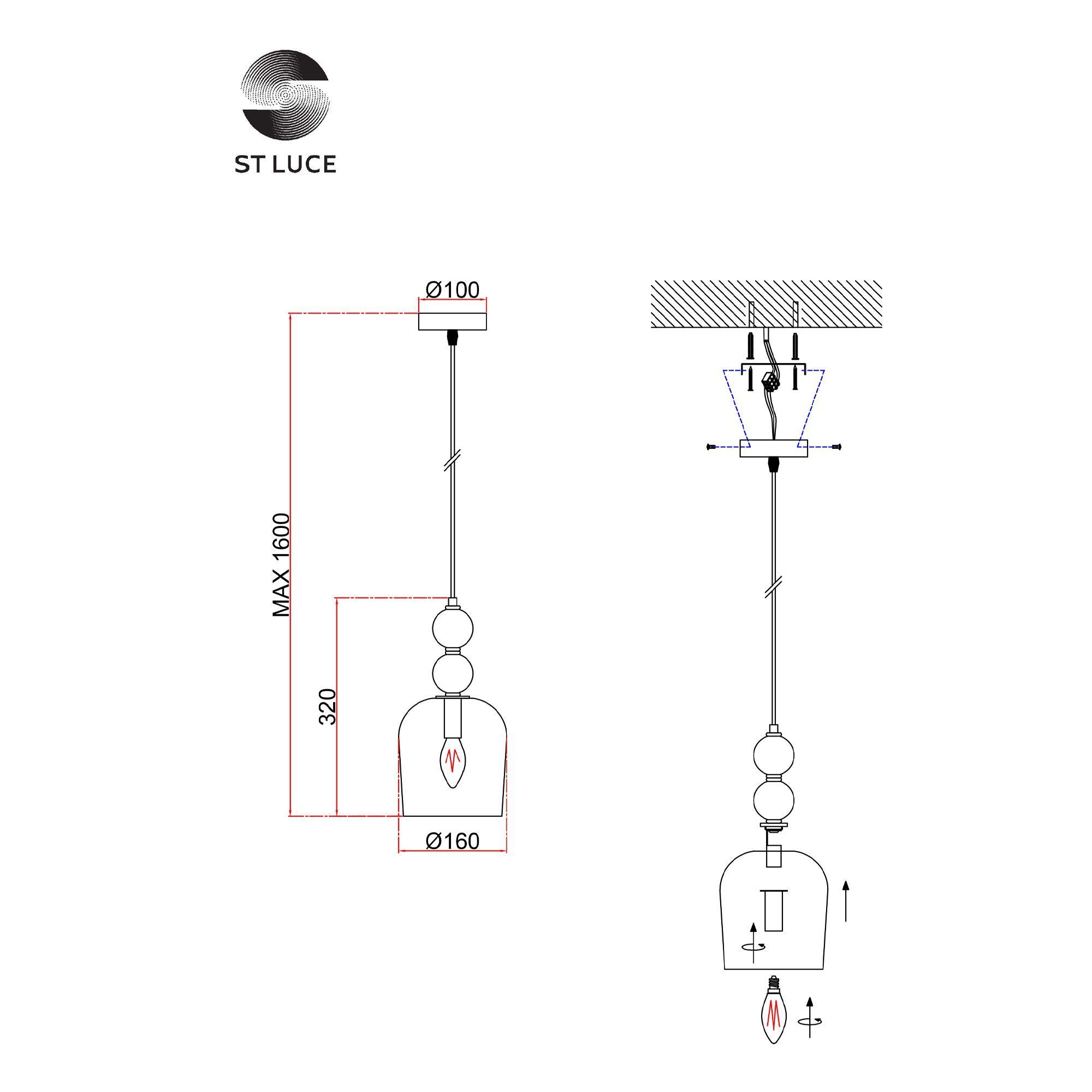 Подвесной светильник ST LUCE GEA SL2000.223.01