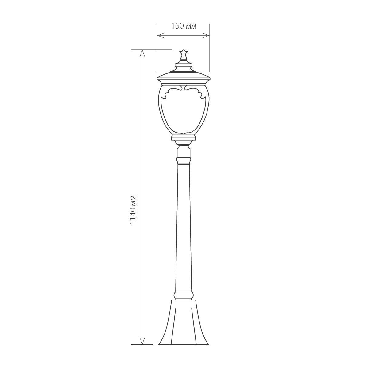 Уличный столб Elektrostandard Andromeda GLYF-8024F Золото