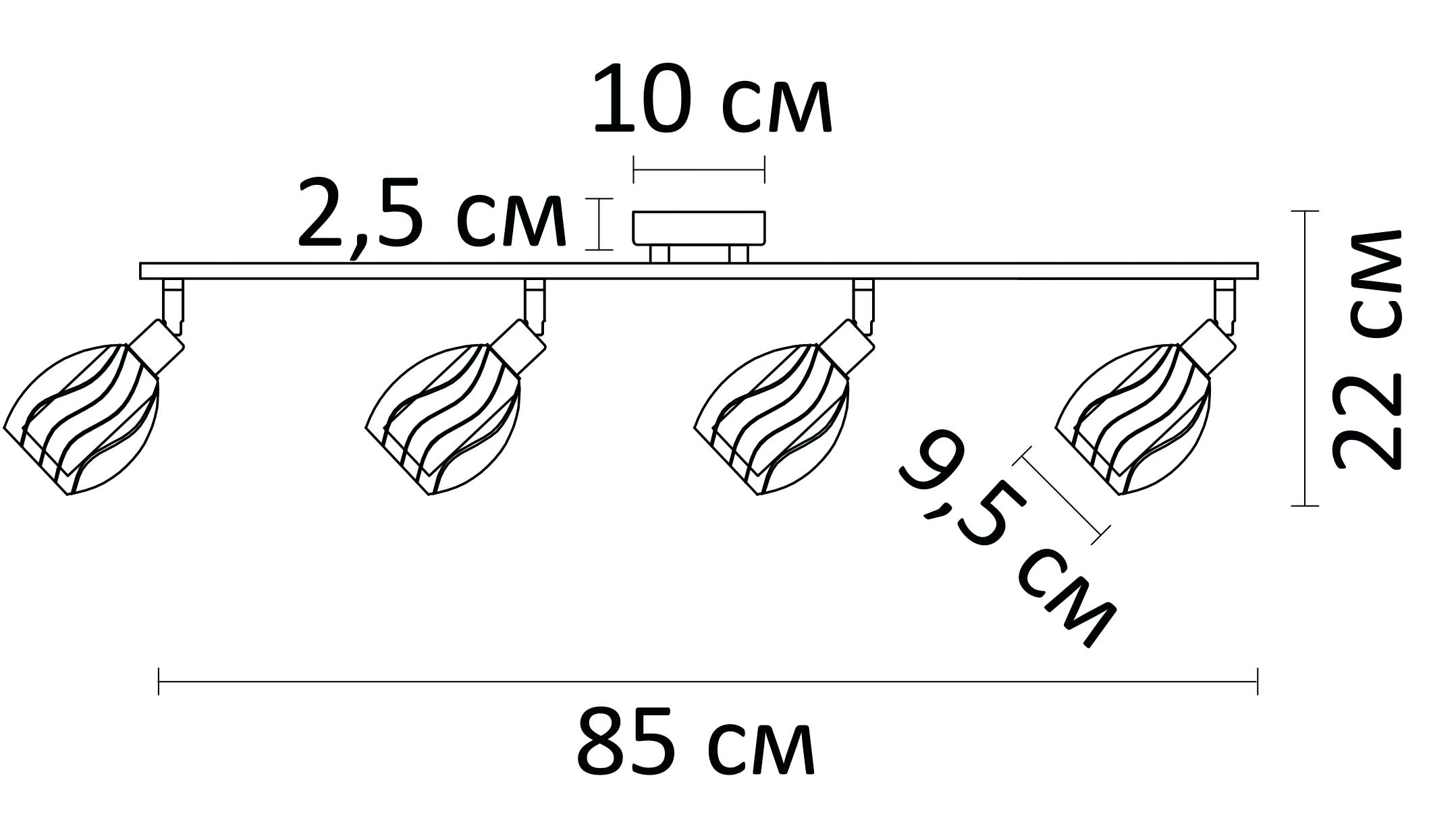 Спот потолочный ARTE LAMP BIHAM A3184PL-4AB