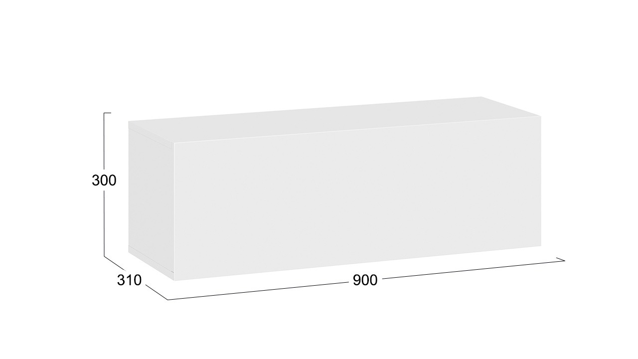 Шкаф навесной Глосс белый глянец ТД 319.03.26