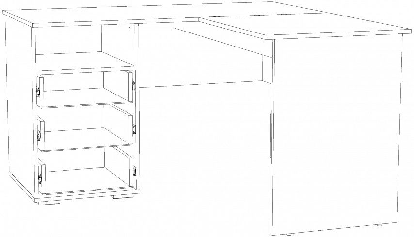 Стол письменный угловой Банни Silva Бисквит НМ 041.41