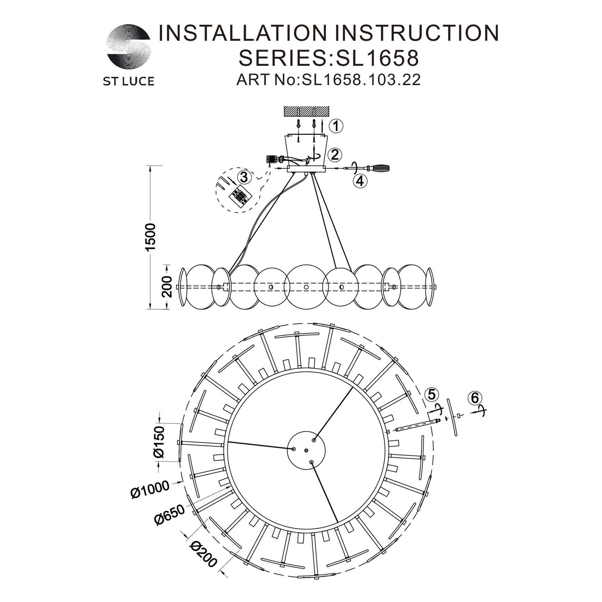 Подвесная люстра ST LUCE ELSA SL1658.103.22