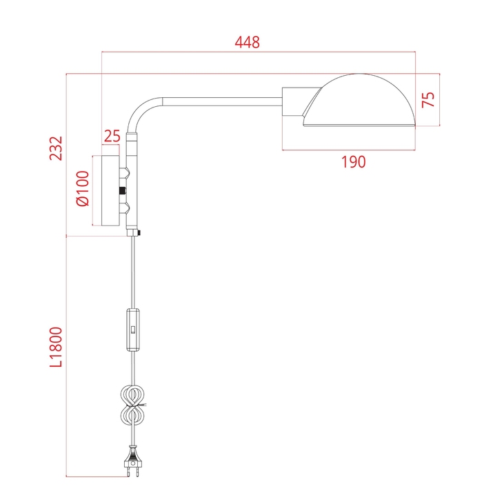 Бра ARTE LAMP ZETTA A7055AP-1BK