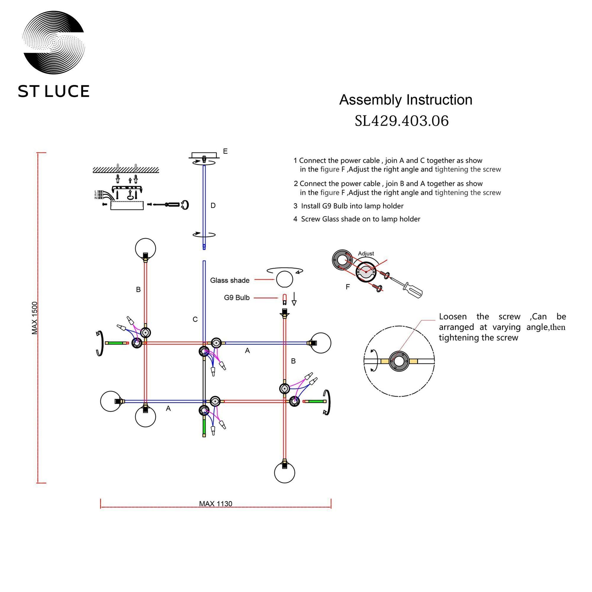 Подвесной светильник ST LUCE BASTONCINO SL429.403.06