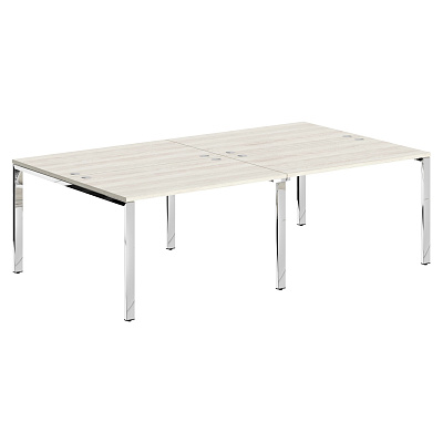 Стол 4-х местный Skyland XTEN Глосс (Xten Gloss) XGWST 2414.1 Сосна Эдмонт / Нержавеющая сталь