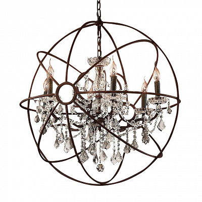 Подвесная люстра Delight Collection Foucault'S Orb 5014-D6 rusty