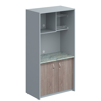 Мини-кухня Skyland SCB 120.3MT Дуб Сонома / Металлик