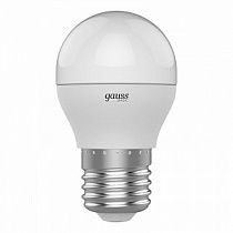 Лампа Gauss Basic Шар 7,5W 690lm 4100K E27 LED 1/10/100