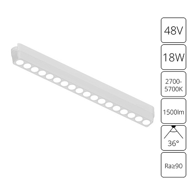 Трековый светильник ARTE LAMP RAPID A2969PL-1WH