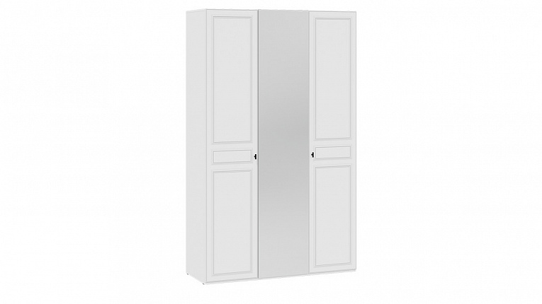 Шкаф комбинированный Пандора Трия Белый снег / Белый матовый 414.003.000