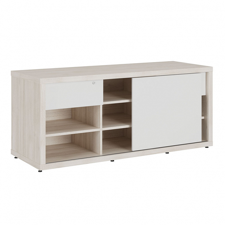 Креденция тип 2 Pointex Зион (Zion) ZIO28541012 дуб шамони светлый / белый