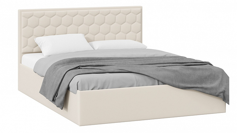 Кровать 160х200 с подъемным механизмом Порто ТриЯ велюр Confetti Cream