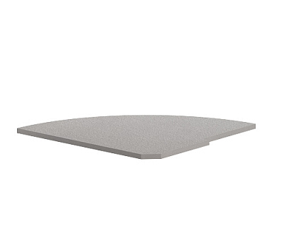 Полка завершающая для угловой стойки Skyland IMAGO РС-5.2Пр Металлик