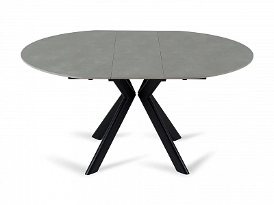 Раздвижной обеденный стол OgogoHome Boddy темно-серый / черный 926796