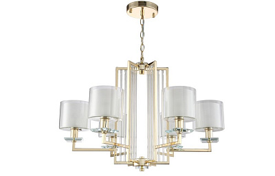 Люстра Crystal Lux NICOLAS SP-PL6 GOLD/WHITE